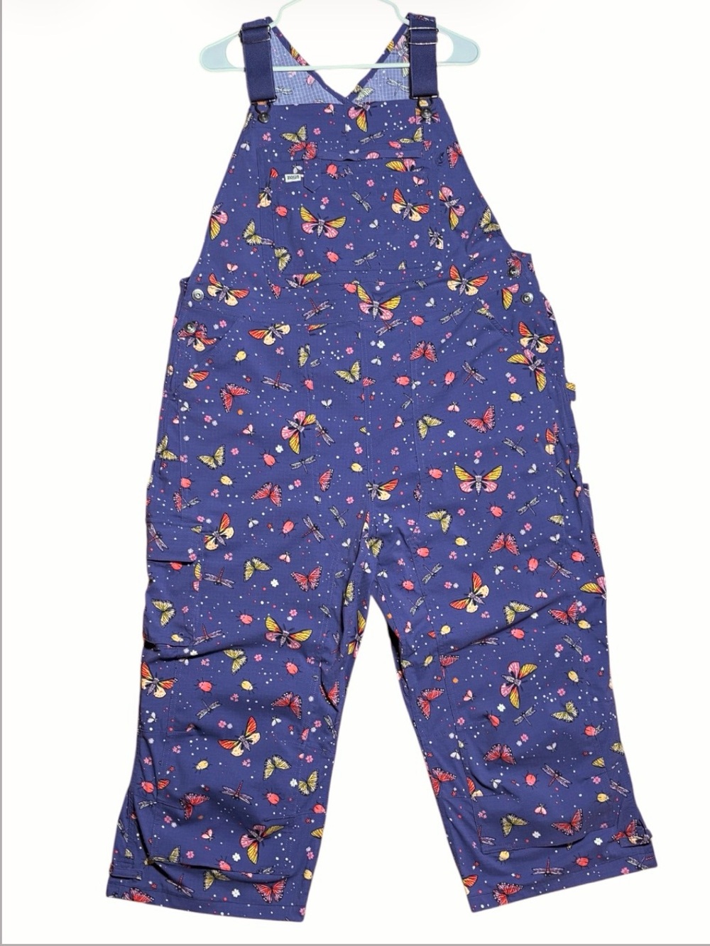 DULUTH TRADING CO Heirloom Gardening Ripstop Bib Overalls in Backyard Bugs Sz XL